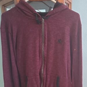 Express Maroon Lightweight Hoodie Jacket